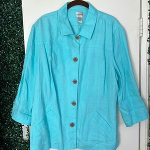 Chico’s Linen Light Blazer Jacket🦋